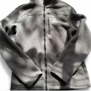 Reebok Gray Full-Zip Fleece Jacket